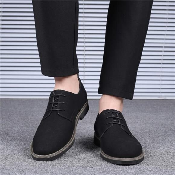 Men\'s Suede Shoes Dress Shoes Classic Oxfords Casual Lace Up Derbys Shoes main image 4